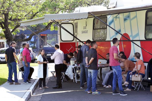 No total, 51 voluntários passaram pela triagem; foram obtidas 36 bolsas de sangue