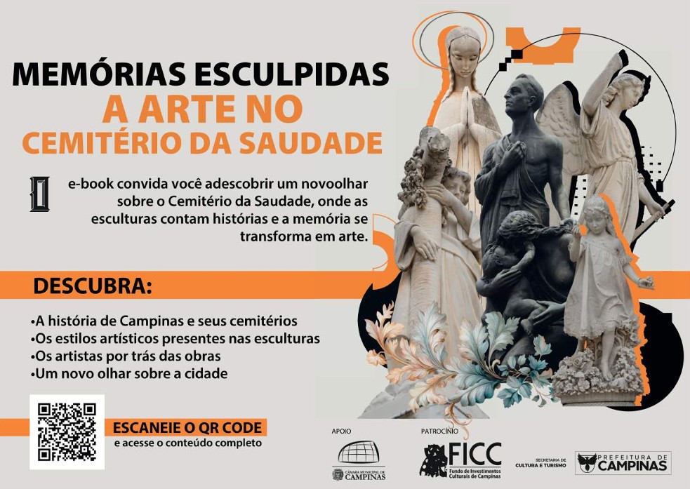 “Memórias Esculpidas: A Arte no Cemitério da Saudade”: e-book terá como desdobramento exposição com fotografias das obras catalogadas 