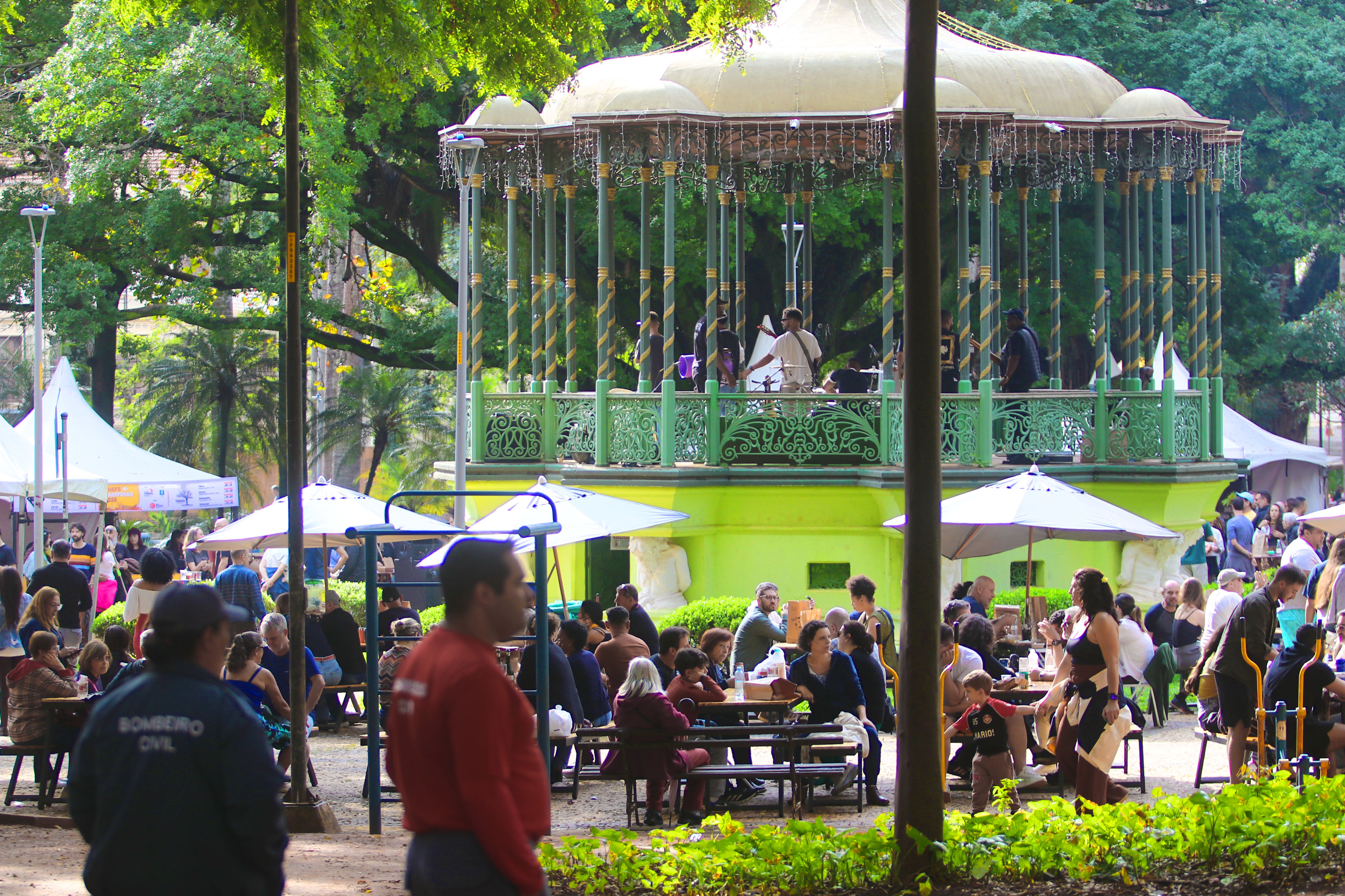 Praça Carlos Gomes recebe nome do maestro; espaço sedia diversos eventos em Campinas