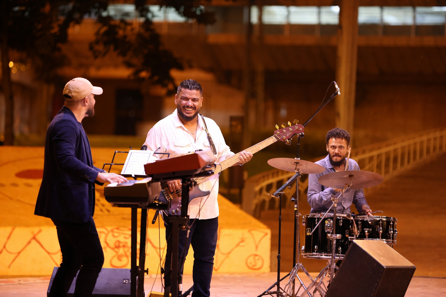 Deivyson, Josias e Filipe, do Trio Instrumental do Anelo