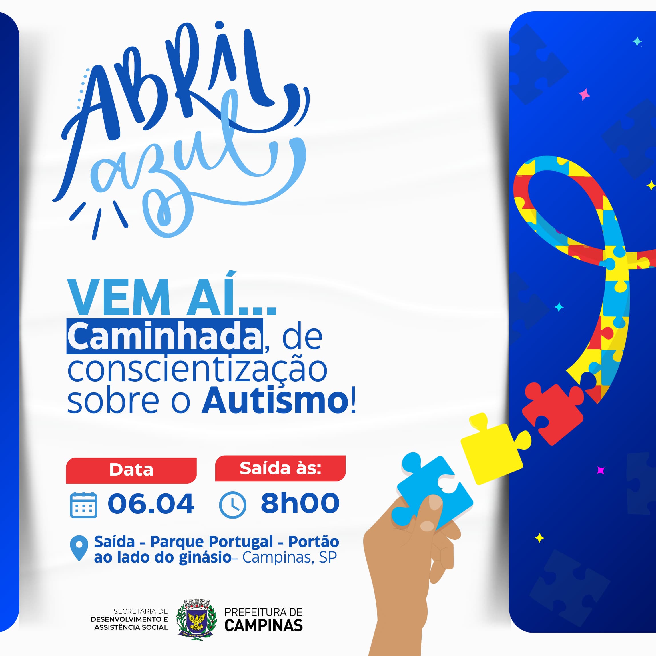 Caminhada é um dos eventos mais simbólicos da campanha Abril Azul 2025