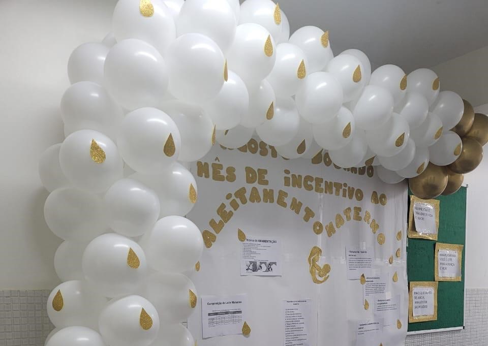 Centros de saúde receberam decorações especiais para o Agosto Dourado