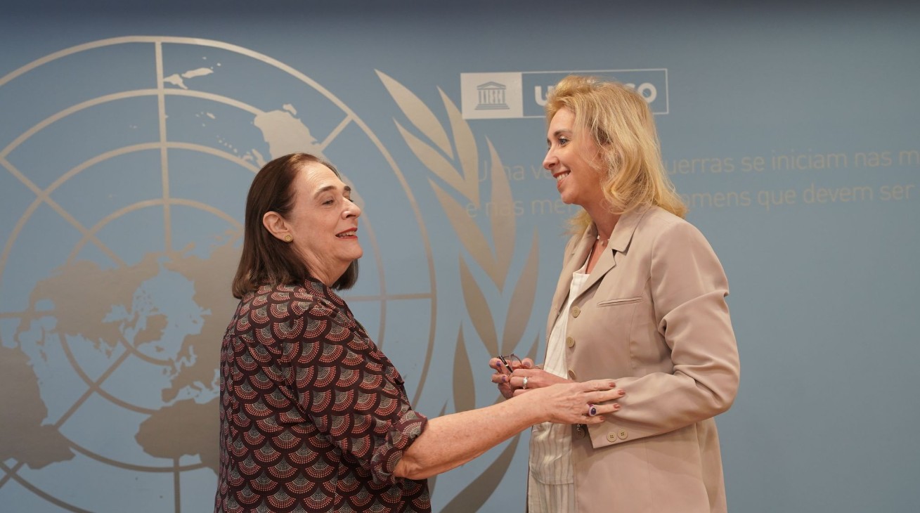 Marlova Noleto e Patrícia Adolf Lutz durante encontro em Brasília