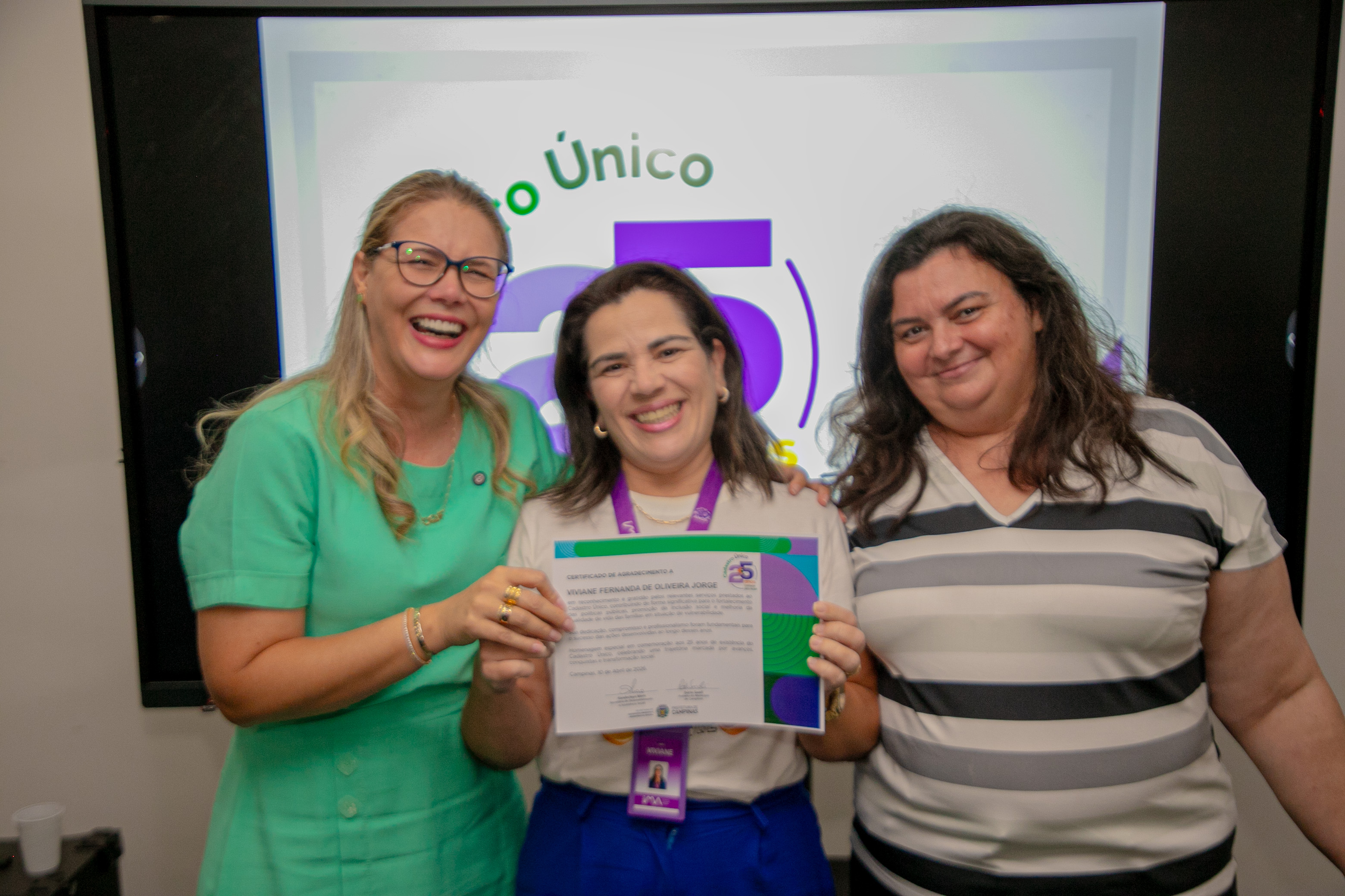 Servidores da IMA e da Secretaria de Desenvolvimento e Assistência Social receberam certificados de agradecimento pelos serviços prestados