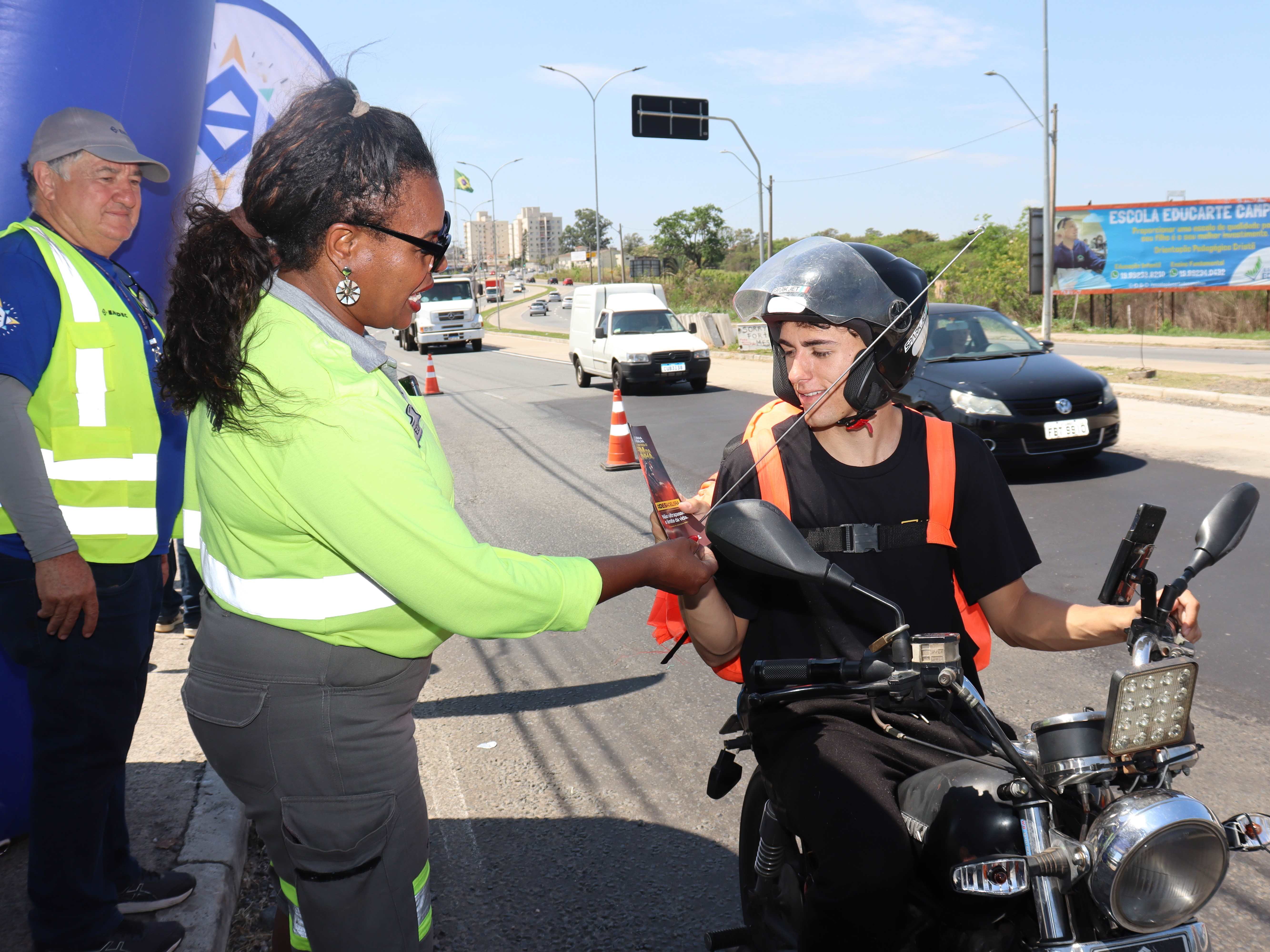 Além das antenas corta-pipa, motociclistas receberão orientações sobre fatores de risco