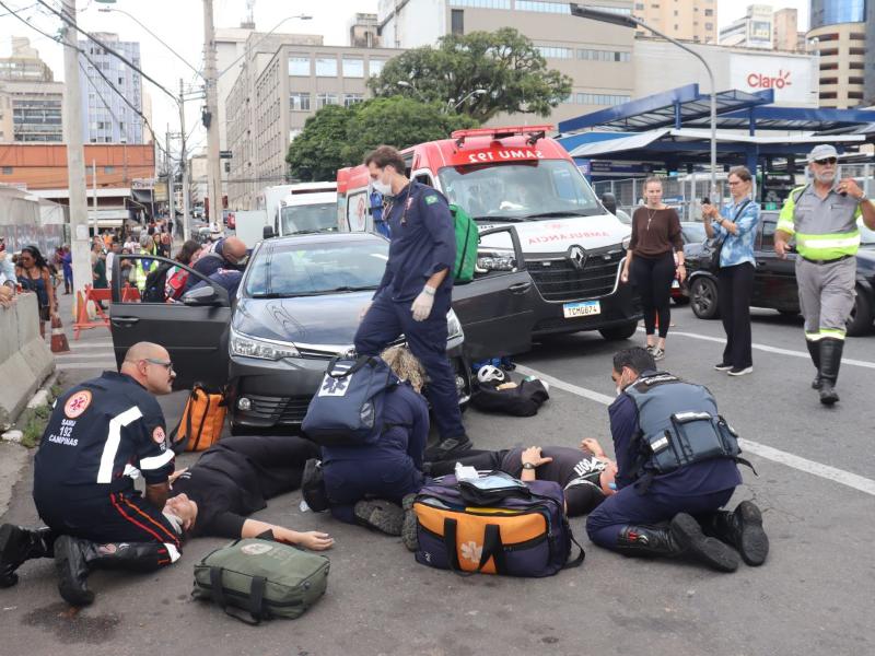 Equipes que prestam o atendimento às vítimas e agentes da mobilidade urbana exercitaram os protocolos de urgência e emergência