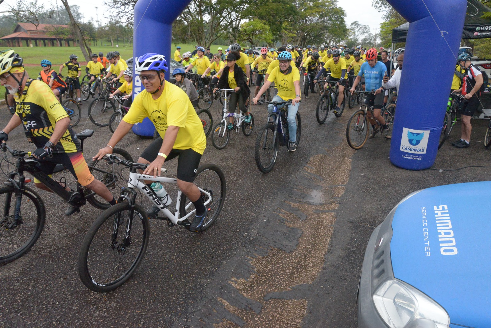 Pedal solidário partiu do Parque Ecológico, com trajeto de 10 km