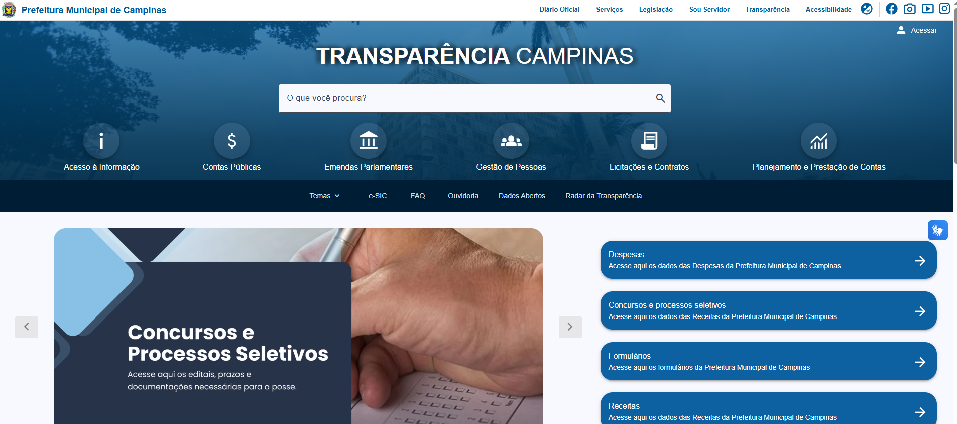 Fortalecimento da cidadania e do controle social: novo portal representa um avanço importante na forma como a Prefeitura se comunica com a população