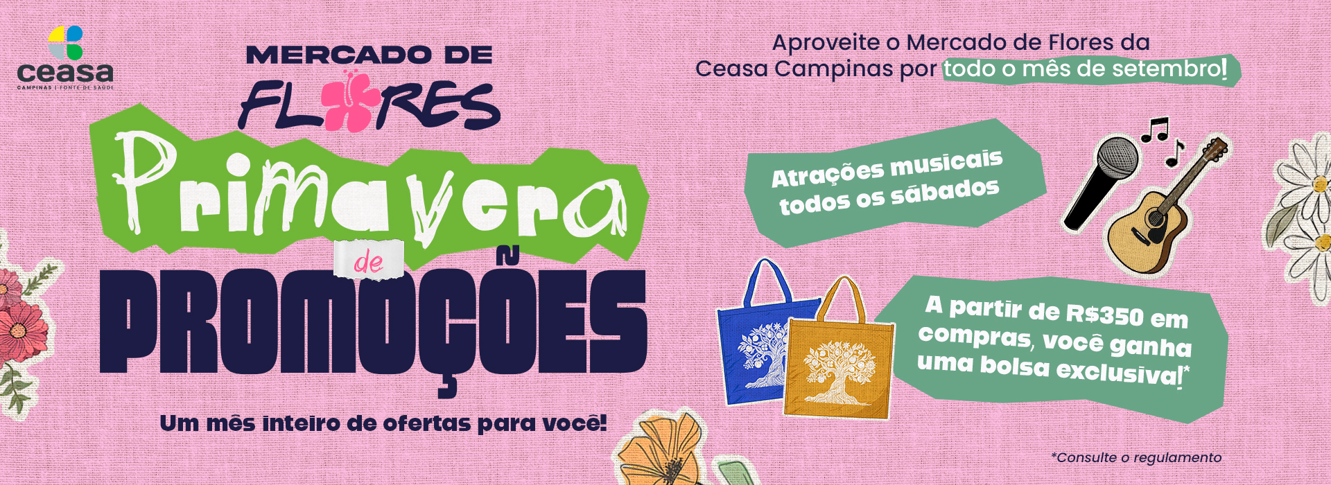 A campanha saúda a chegada da Primavera e deixa o passeio no Mercado das Flores ainda mais atraente