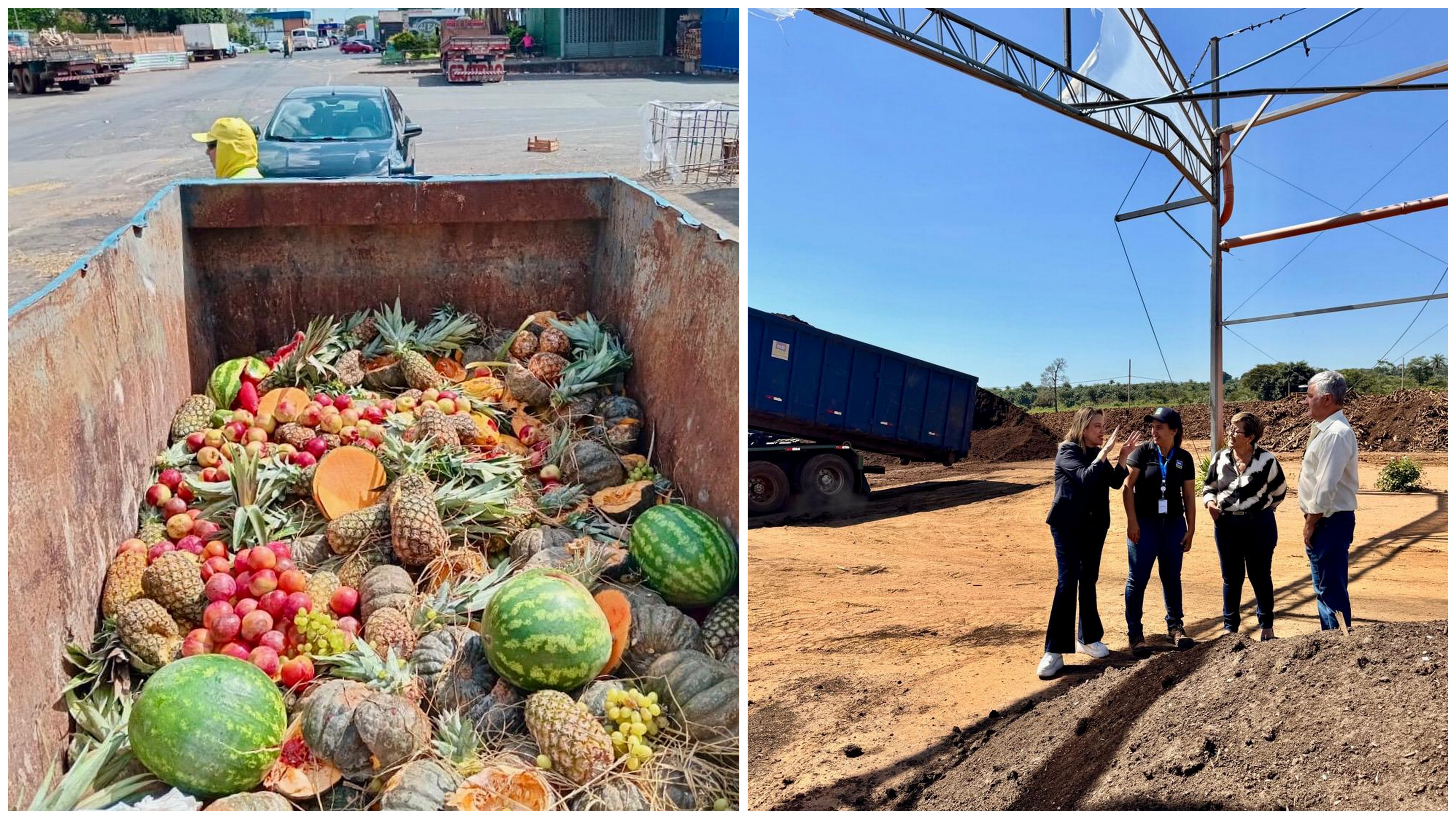 Parceria sustentável: Ceasa Campinas amplia a destinação de frutas, legumes e verduras impróprios para consumo à Usina Verde, onde os resíduos orgânicos são transformados em fertilizante e subprodutos que retornam à cadeia agrícola