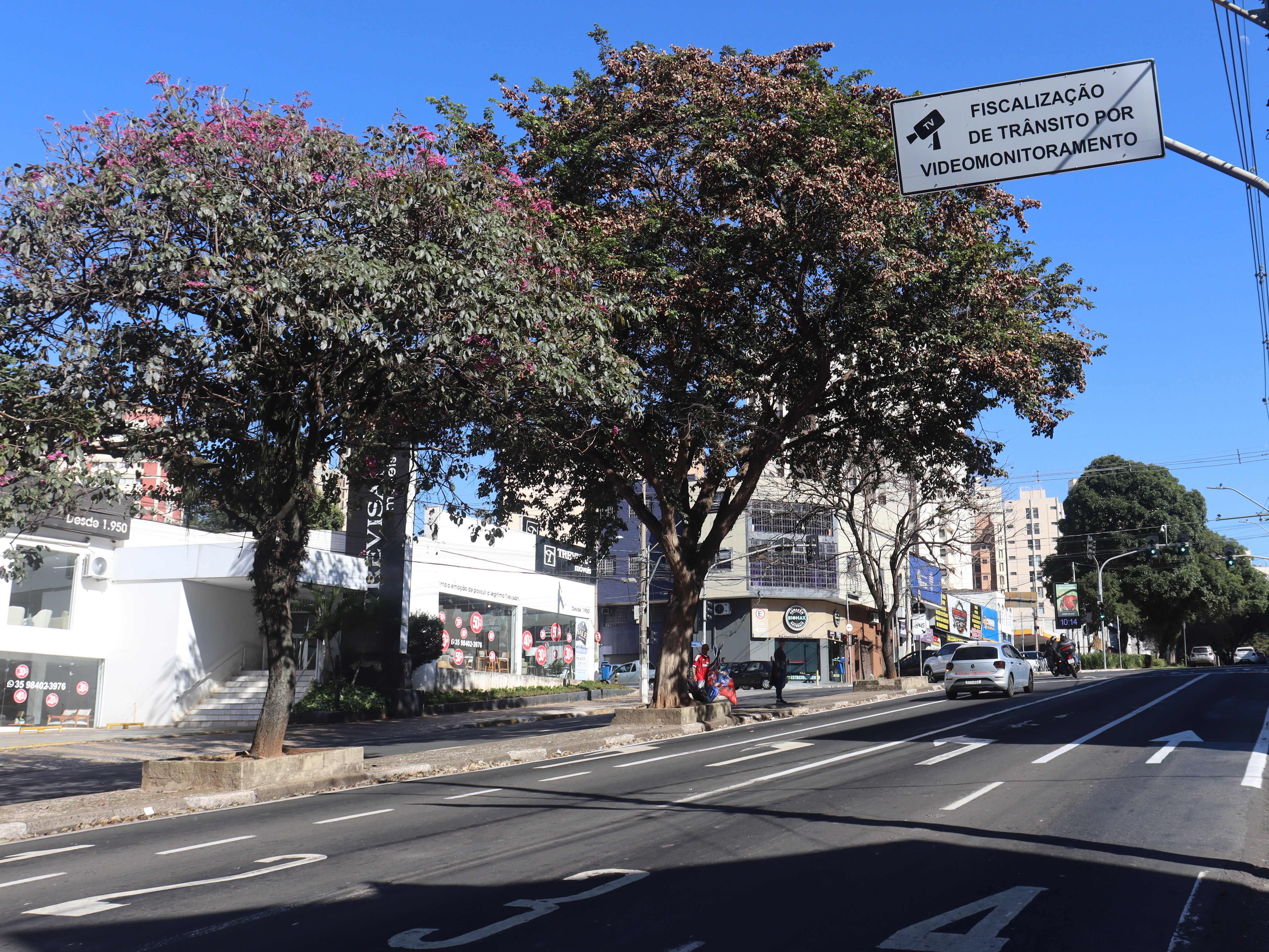 Sinalização de solo orienta sobre a correta utilização das faixas