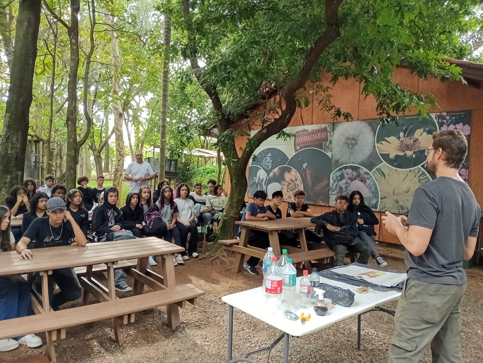 Alunos do 8º ano de escola estadual tiveram contato com preservação de abelhas na prática