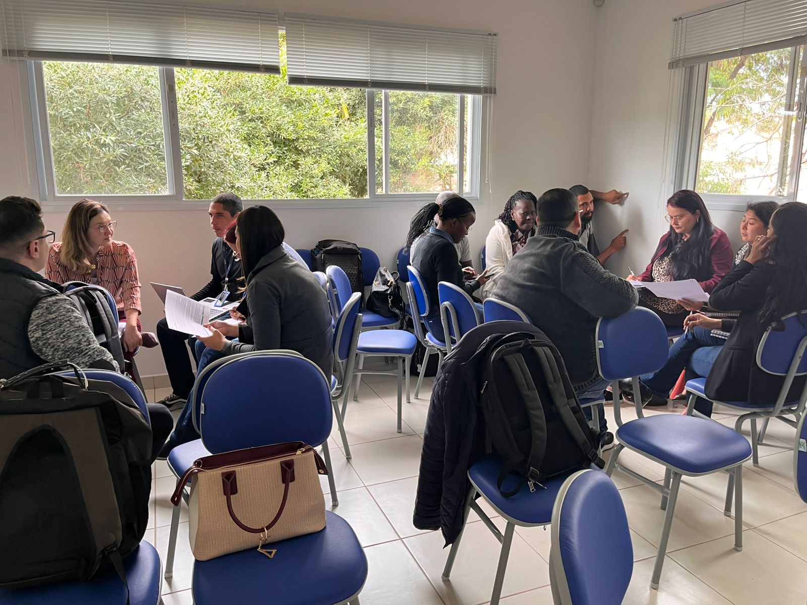 Médicos angolanos durante atividade na Coordenadoria de Saúde Digital de Campinas