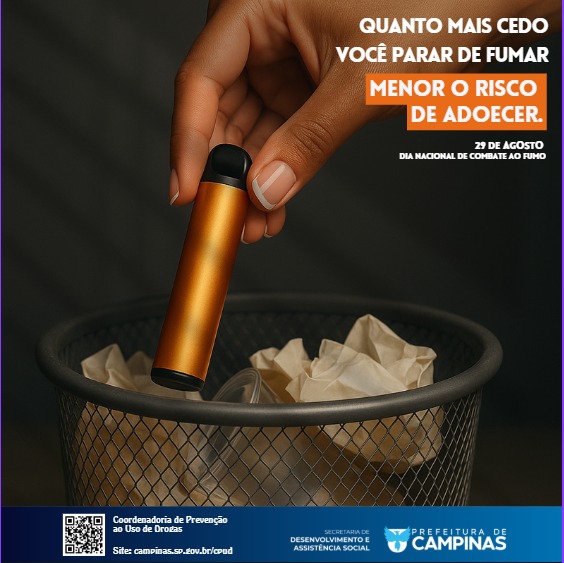 Fumaça do cigarro tem 4.700 substâncias tóxicas, sendo 43 comprovadamente cancerígenas