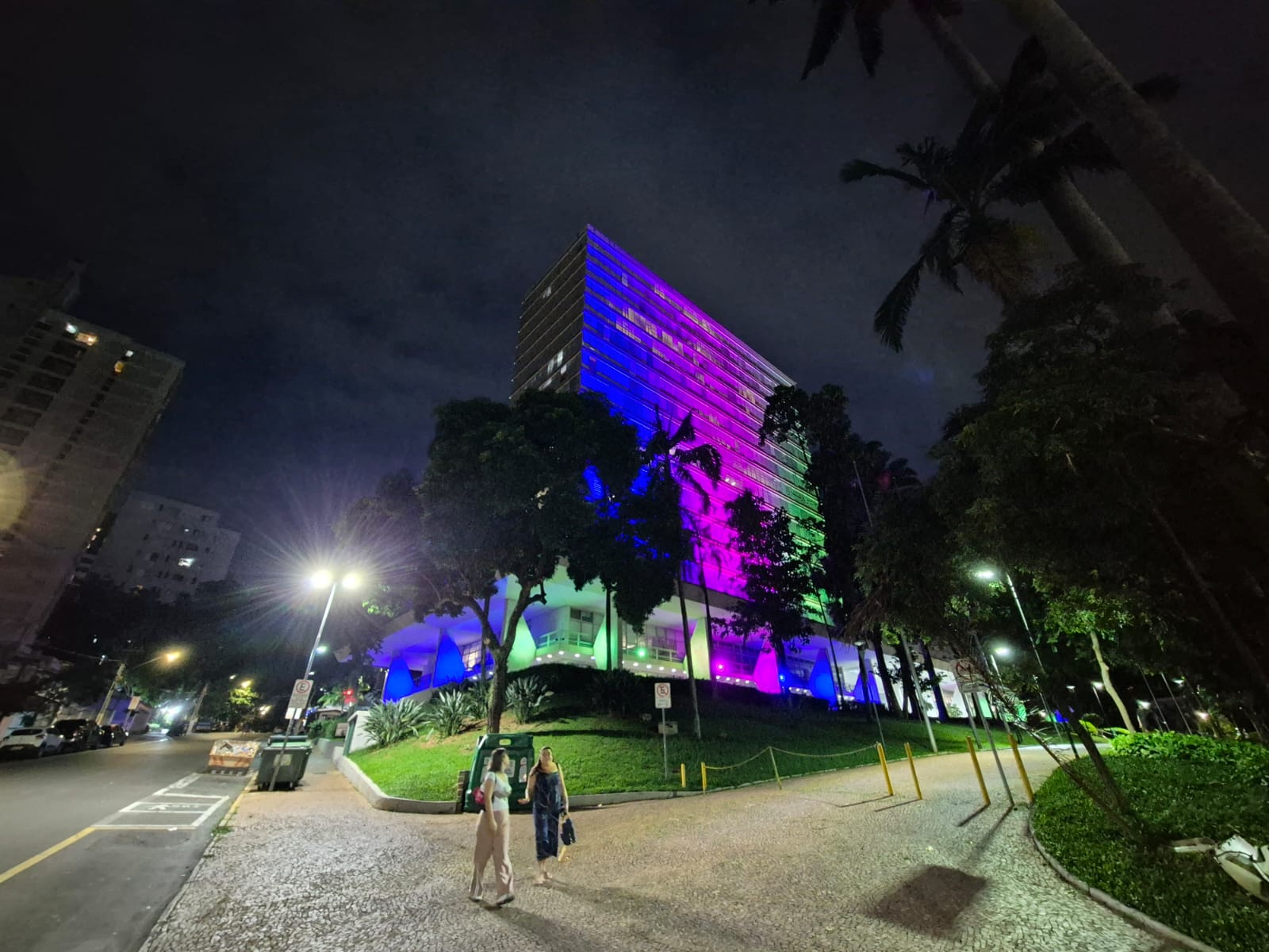 Cores azul, rosa e verde foram escolhidas por representar diversidade, esperança e união entre pacientes, famílias e profissionais de saúde