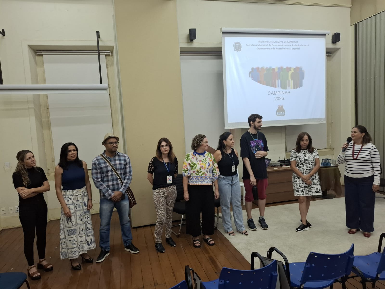 A equipe explicou o papel da Proteção Social Especial no Sistema Único de Assistência Social (SUAS)