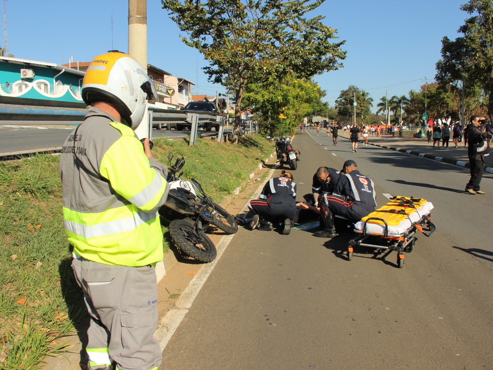 Simulado de vítima de trânsito encerrou Semana do Motociclista