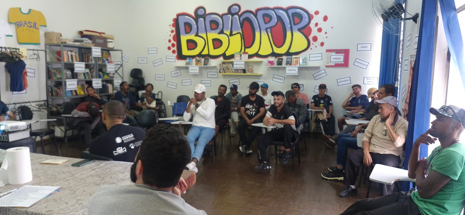 A atividade abordou a importância do afeto, da presença, do respeito e da escolha consciente de romper ciclos de violência e abandono, com o compromisso de uma paternidade mais responsável e humanizada