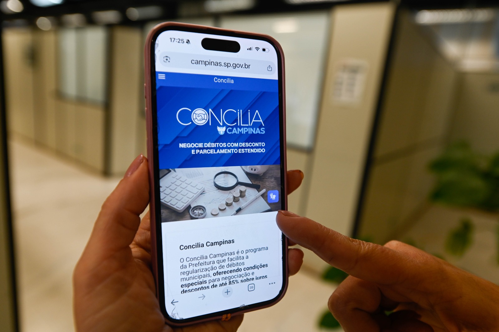 A adesão ao Concilia Campinas é feita pela internet, por meio do Ambiente Exclusivo; página reúne os editais e outras informações sobre o programa