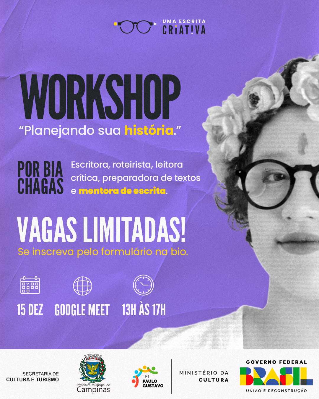 Inscrições para oficina com escritora e mentora de escrita já estão abertas on-line