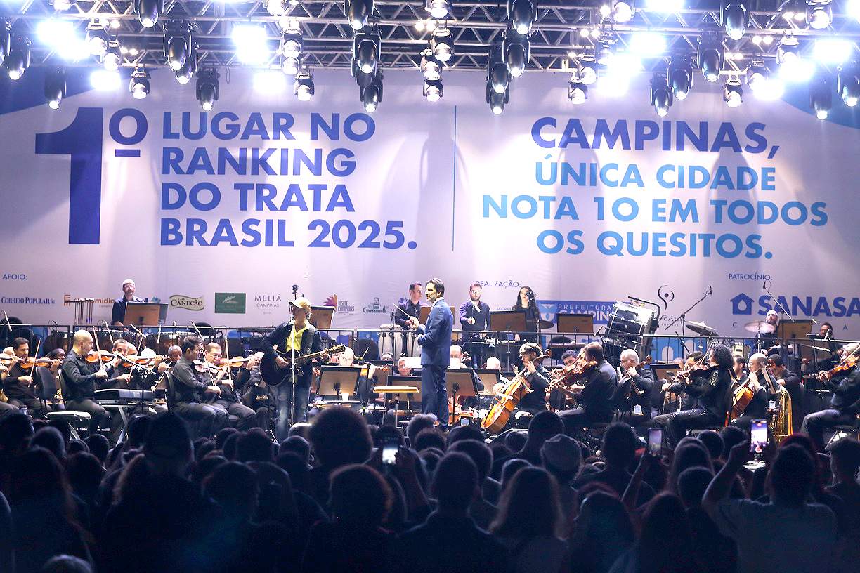 Evento foi em comemoração ao prêmio de melhor cidade em saneamento do País