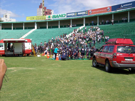 Simulado foi realizado no Estádio do Guarani