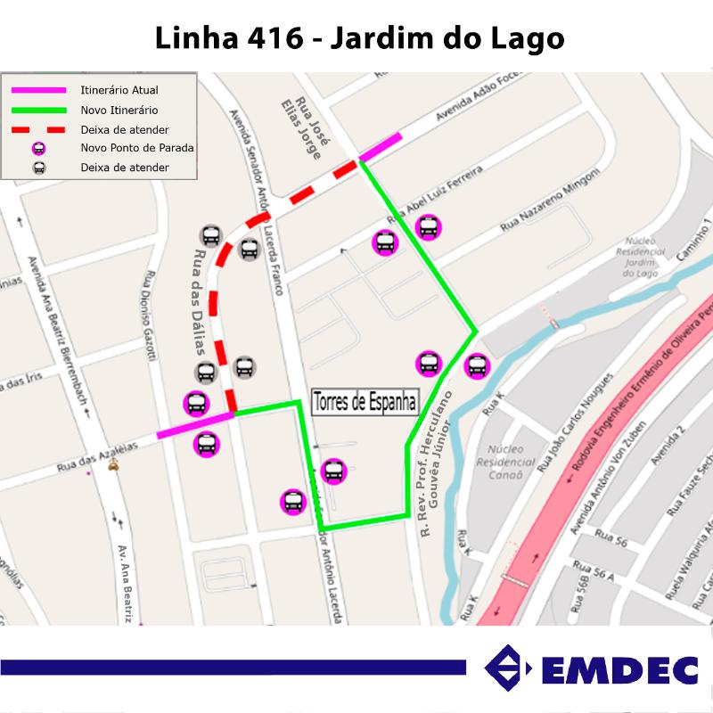 Mudanças na área do Jardim do Lago