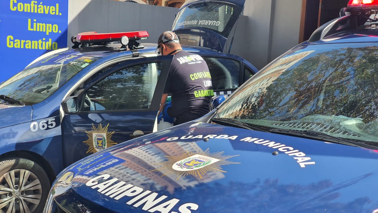 Frota passou por desinfecção