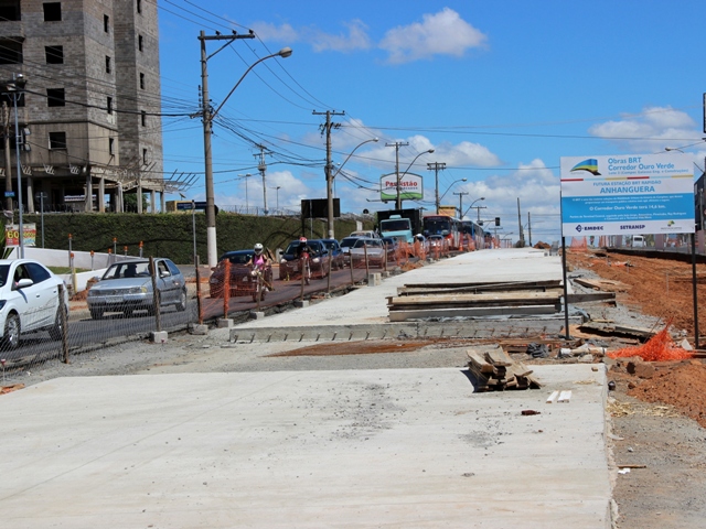Trecho do Corredor BRT Ouro Verde receberá execução de pavimento