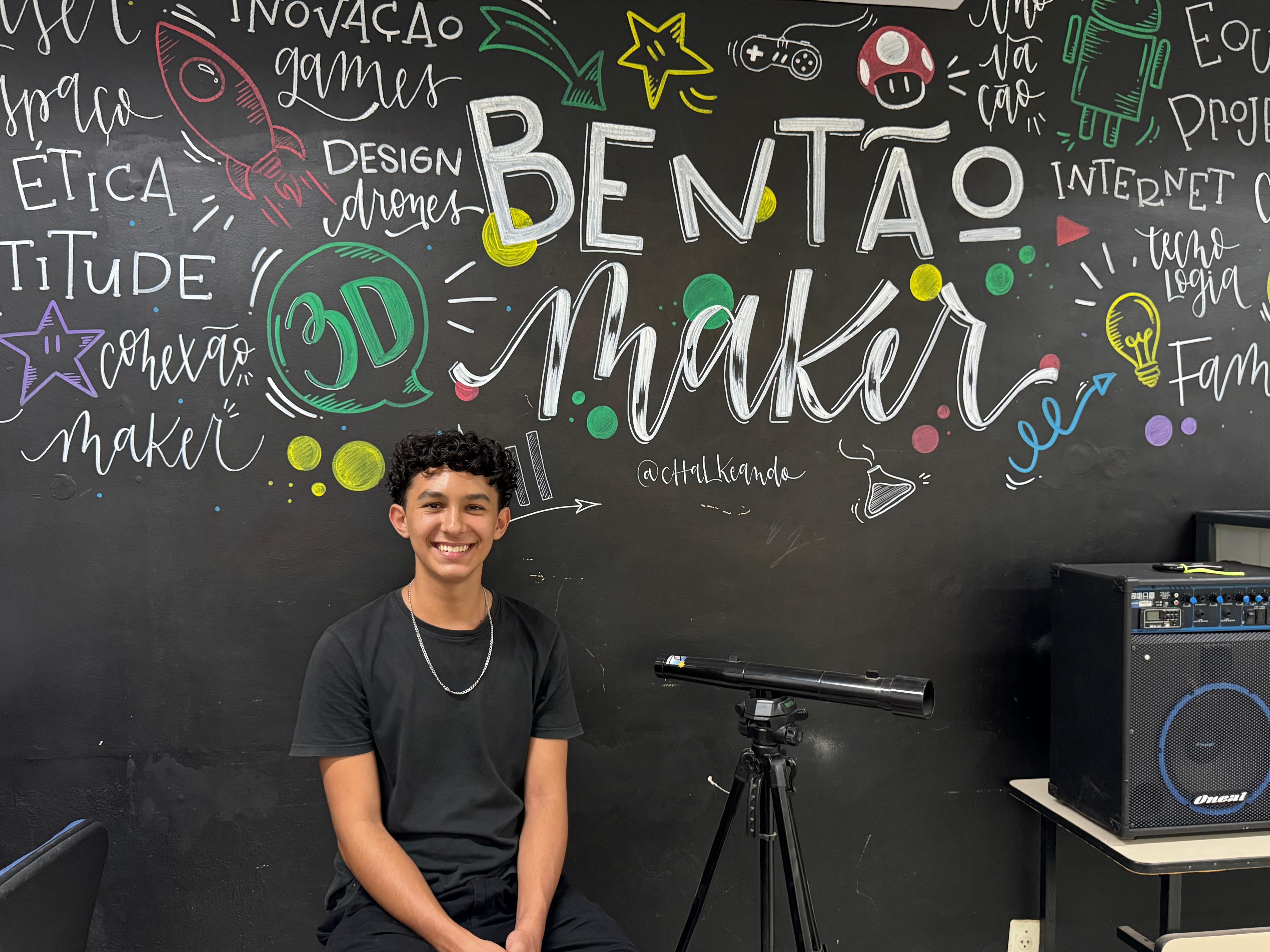 Enzo Couto, de 15 anos, estudou na Emef Padre Melico Cândido Barbosa, no Parque Tropical.