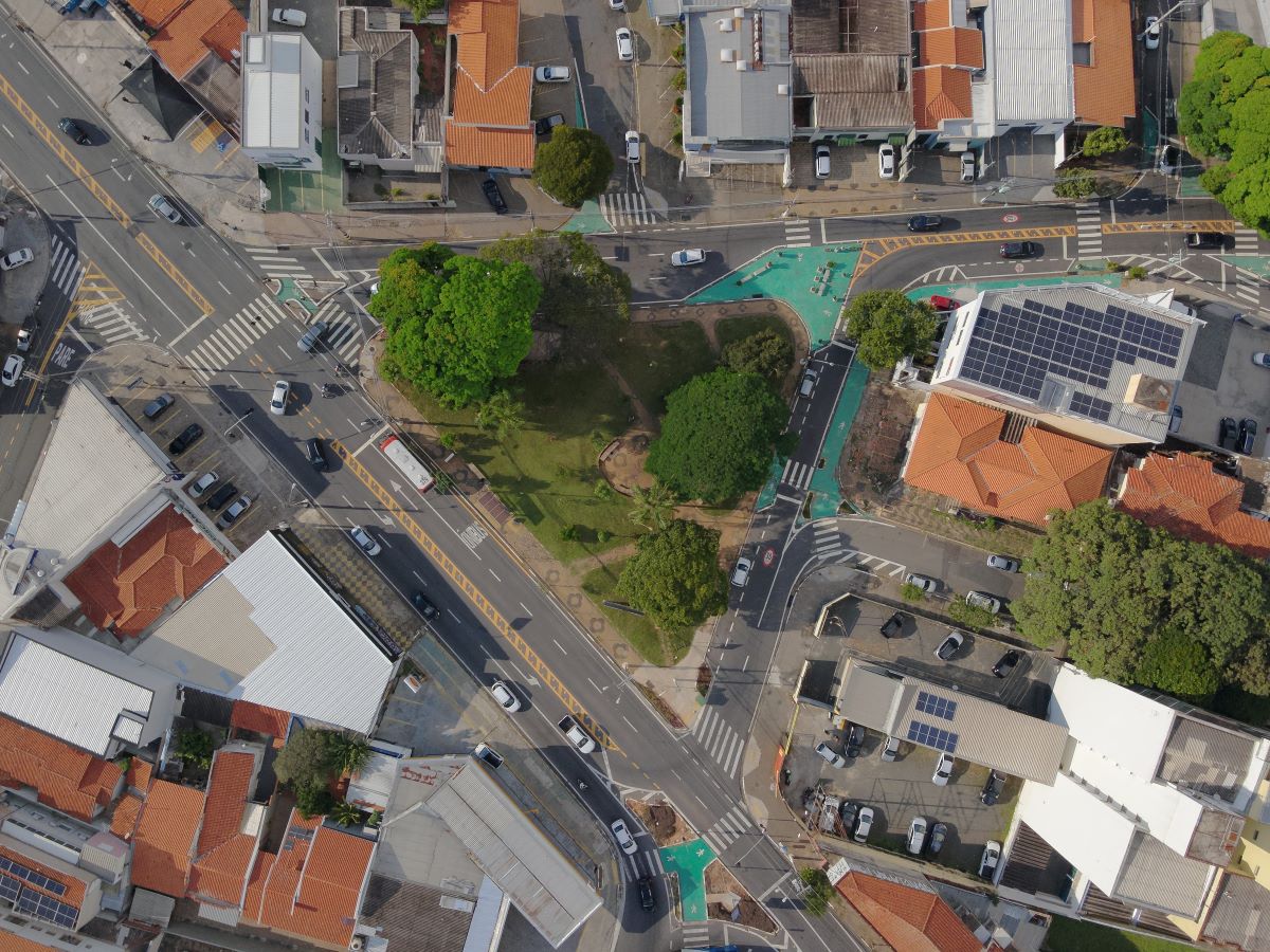 Vista aérea do trecho que será interditado