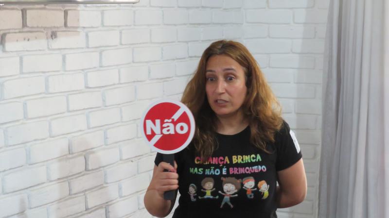 A mensagem de não permitir o toque nas partes íntimas foi reforçada para as crianças