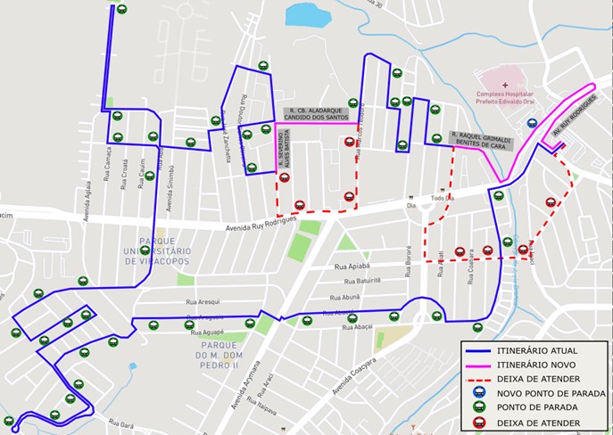 ...e o da linha 102, também a partir da próxima quarta-feira