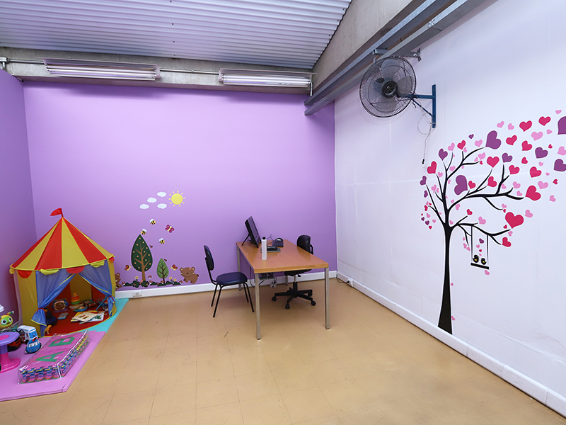 Espaço conta, ainda, com uma brinquedoteca.