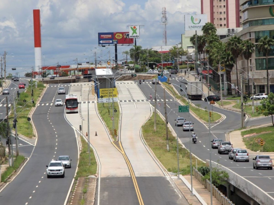 Região que receberá as ciclofaixas