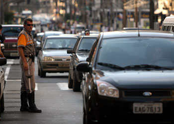 Agente de Mobilidade Urbana em atividade