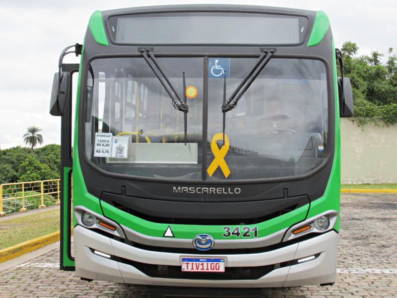Laços amarelos estarão nos para-brisas dos ônibus do transporte coletivo