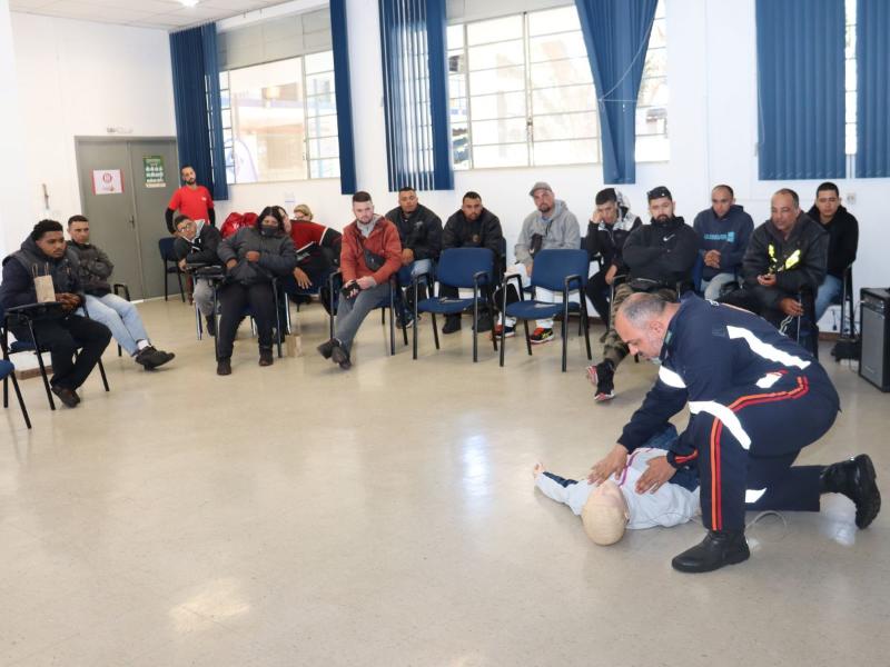 Samu ensinou como agir em caso de vítimas de acidentes