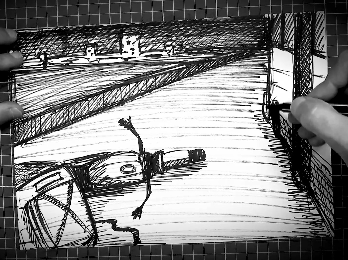 Cena do último vídeo da série Sinistros