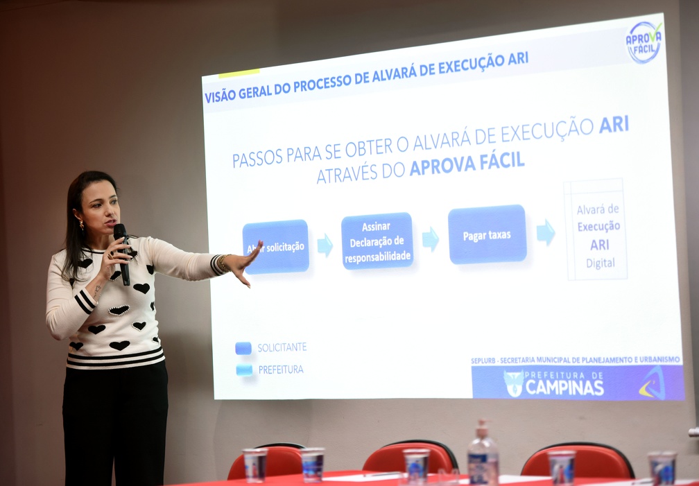 A secretária de Urbanismo, Carolina Baracat, em apresentação do sistema Aprova Fácil