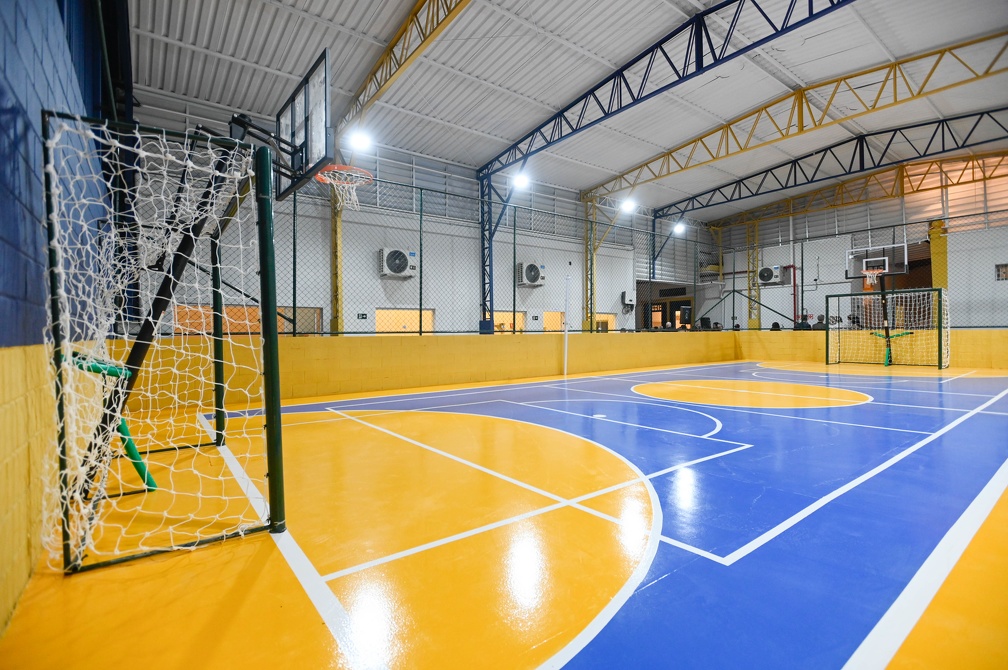 Quadra para prática de esportes é um dos novos espaços da Casa Betel