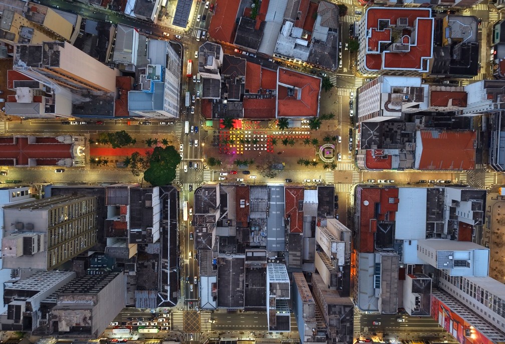 Vista aérea do Centro, com foco na Praça Bento Quirino: mercado imobiliário poderá tirar dúvidas sobre benefícios para investimentos na região