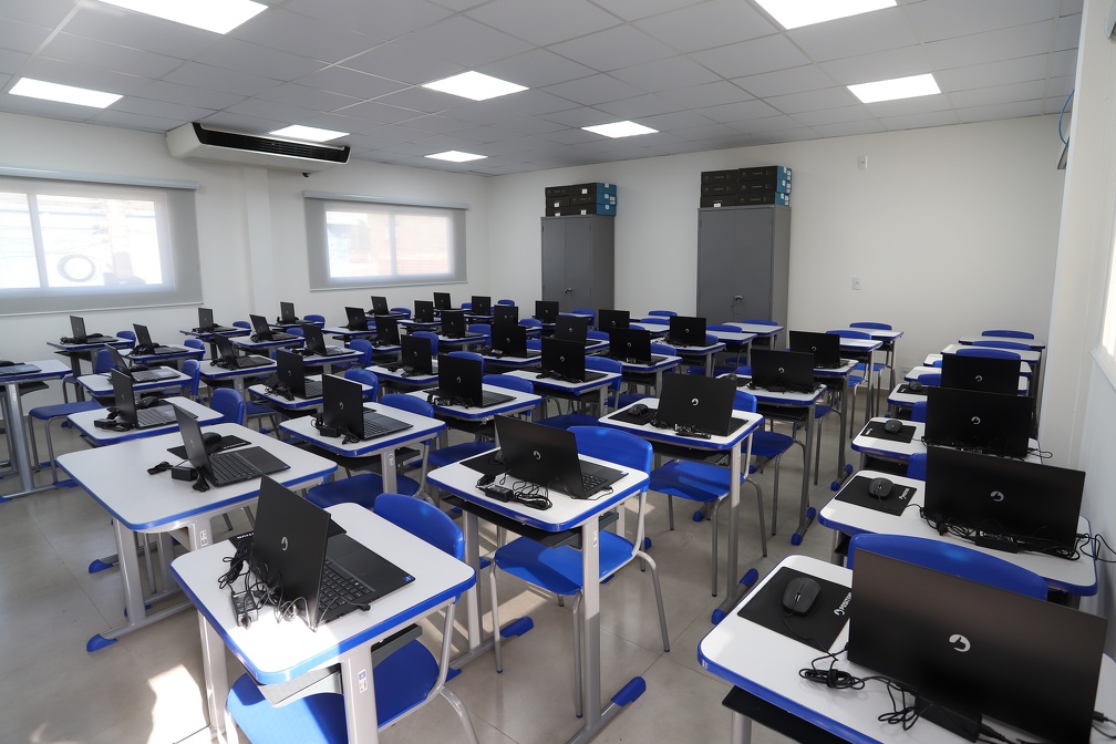 Sala de aula de unidade do Ceprocamp do Campo Belo
