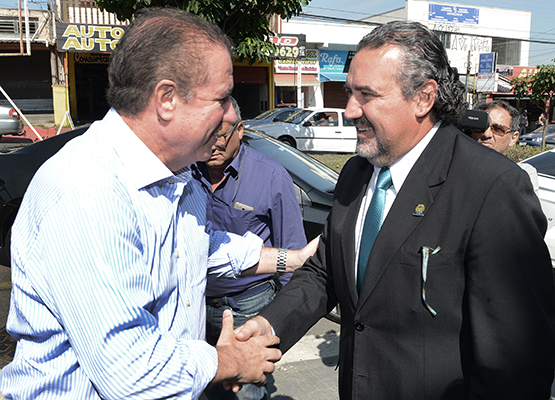 Com o secretário de Segurança, Luiz Augusto Baggio