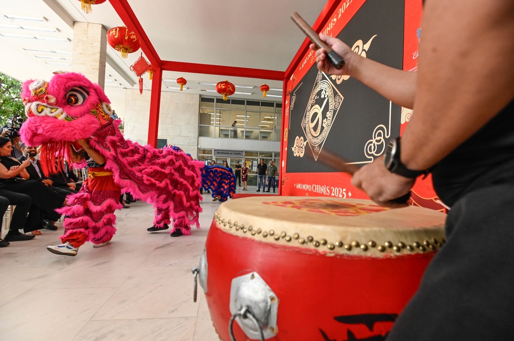 A principal atração foi a "Dança de Leão", do grupo Shaolin Chan