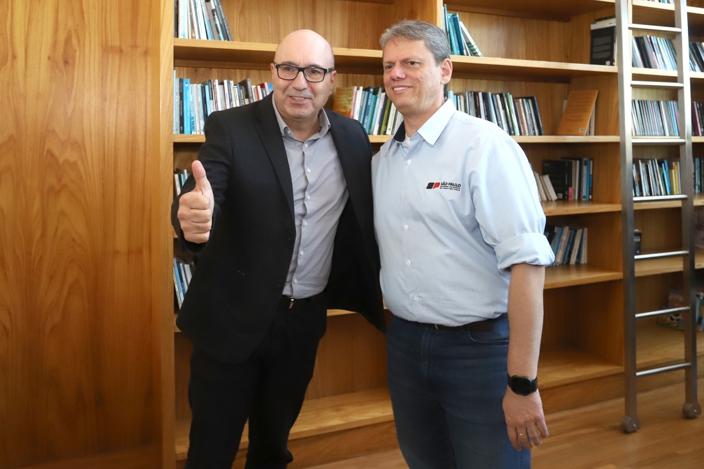 Prefeito Dário Saadi e governador Tarcísio de Freitas se encontraram em Paulínia nesta quinta-feira, 12