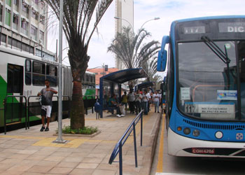 Ônibus do transporte coletivo