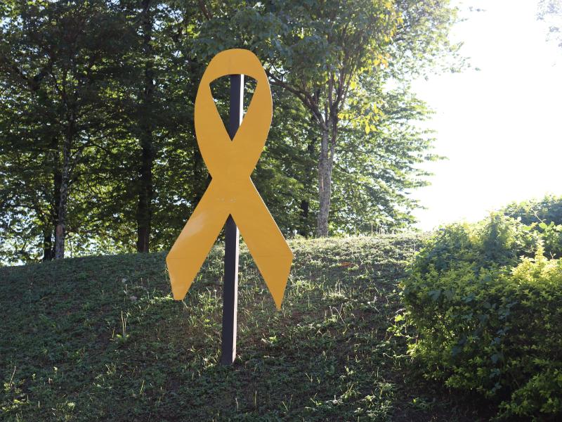 O laço amarelo é símbolo da campanha e indica o engajamento da sociedade