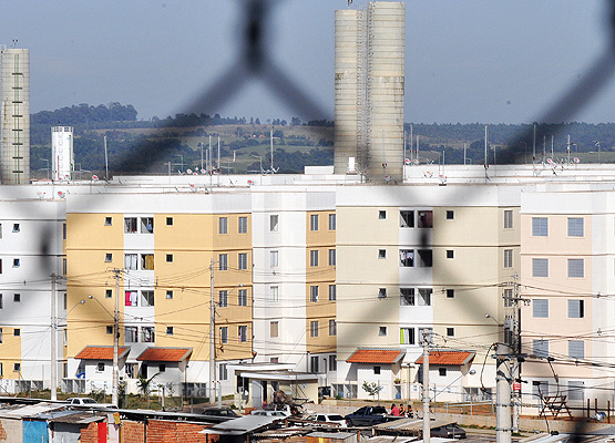Vista dos prédios onde os sorteados irão morar