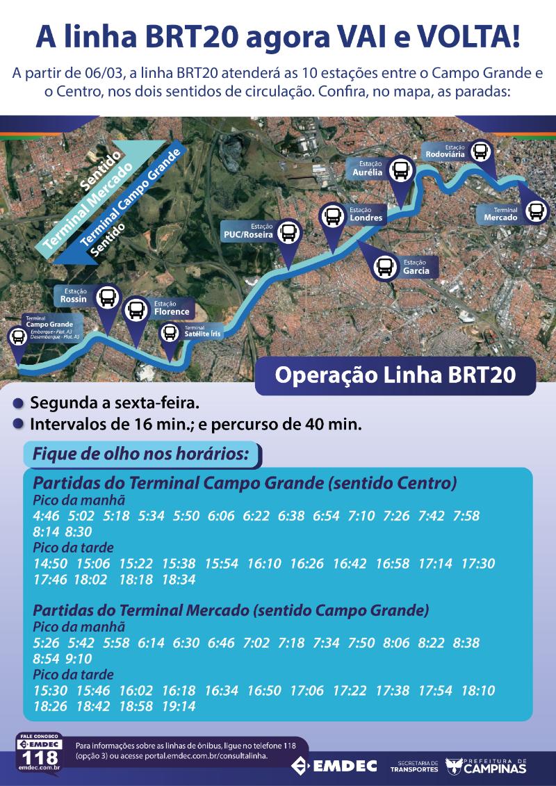 Novo horário do fluxo de funcionamento da linha